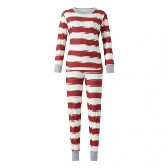 NEW Kids Chirstmas Pajamas Sets Long Sleeve Tops+Striped Pants Loungewear size 3 - Picture 1 of 5